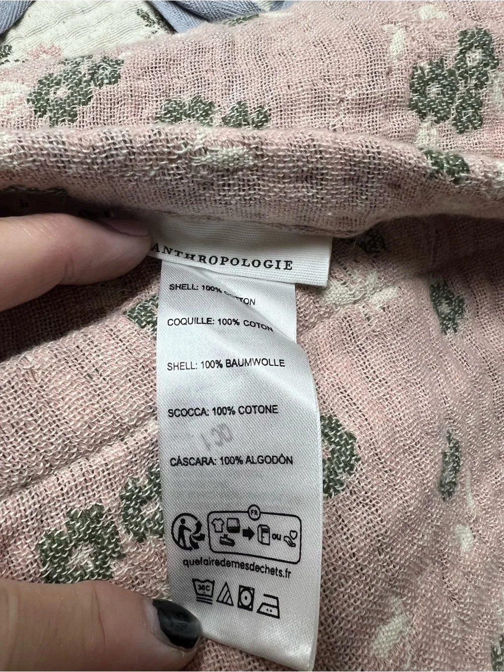 Anthropologie Floral Field Cotton Floral Jacquard Coverlet and Shams, Queen
